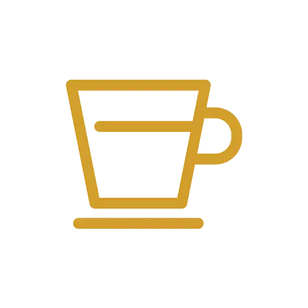 Icon-Kaffeemaschinen-Tassenkonzept-gold